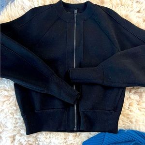 Athleta Sequoia Sweater Knit Bomber Jacket retail $239 size S